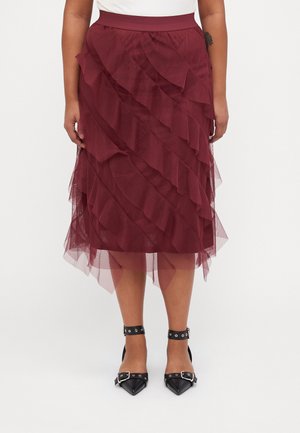 CARLAFALDA CALF SKIRT - Jupe trapèze - burgundy