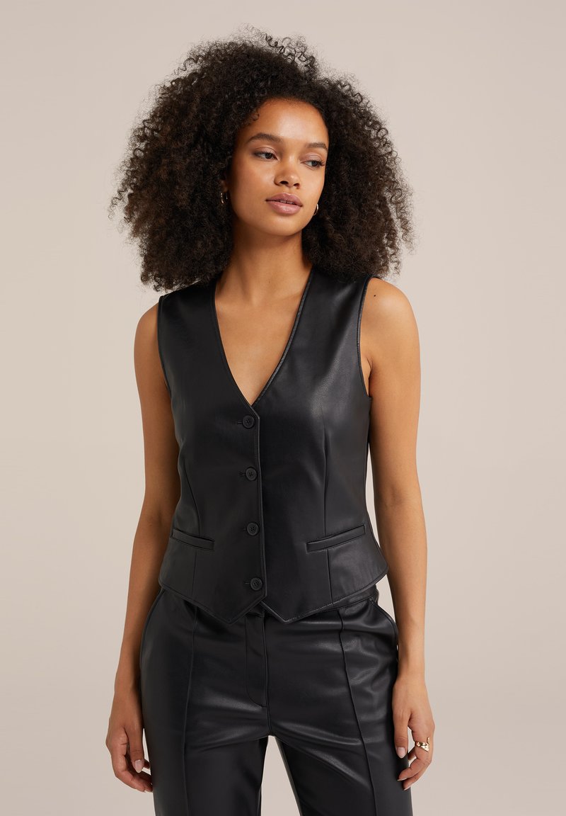 WE Fashion Brezrokavnik - black