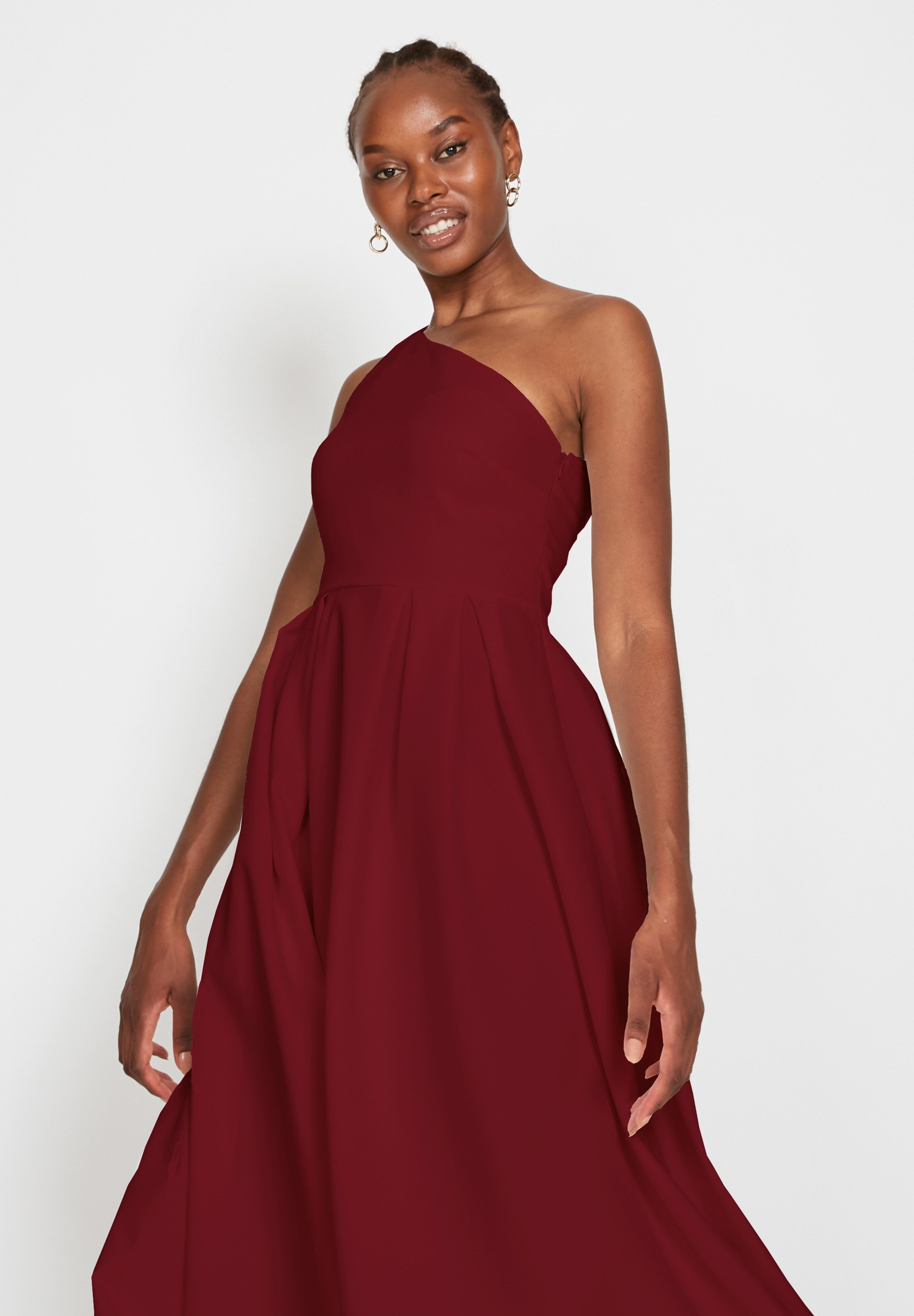 True Violet ONE SHOULDER HIGH LOW - Vestito elegante - bordeaux - Zalando.it