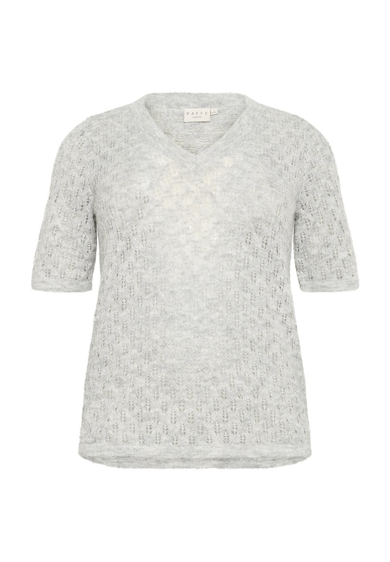 Kaffe Curve T-shirt basic lichtgrijs