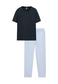 Massimo Dutti SHORT SLEEVE AND STRIPED SET - Nattøj sæt - blue