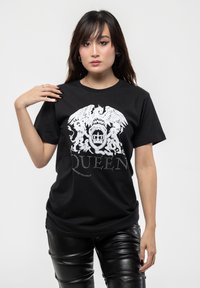 Paradiso Clothing QUEEN CLASSIC CREST DIAMANTE - Print T-shirt - black