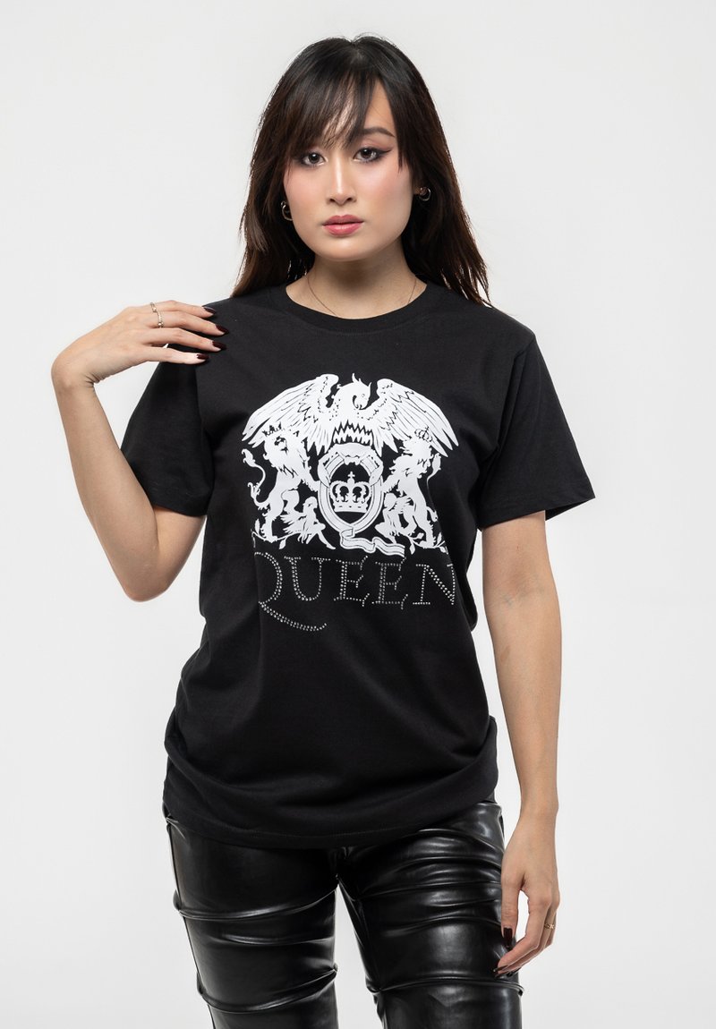Paradiso Clothing QUEEN CLASSIC CREST DIAMANTE - Print T-shirt - black