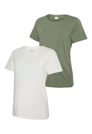 MAMALICIOUS MLMIA 2 PACK - Jednoduché tričko - sea spray/snow white