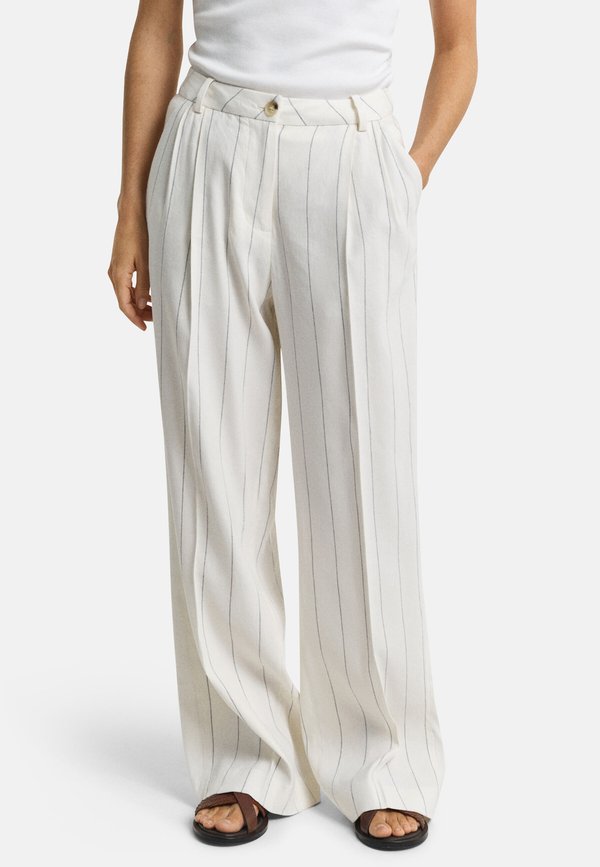 PINSTRIPE - Trousers - eggshell