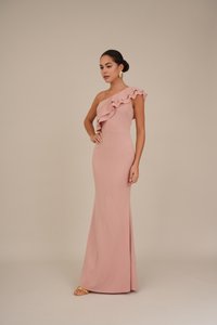 WAL G. JOLAN RUFFLE MAXI - Jerseykjole - blush pink