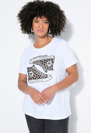 KOMFORT FIT, SNEAKER-MOTIV, HALBARM - Camiseta estampada - snow white