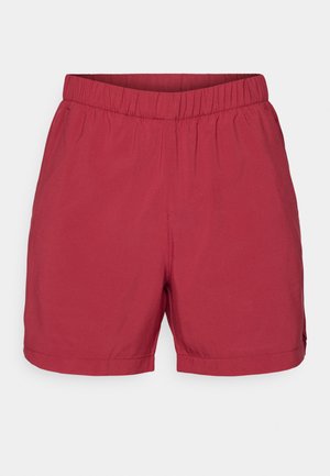 Røde shorts lavet af letvægtsstof, med elastisk talje og en afslappet pasform. Glat tekstur med minimalistisk design.
