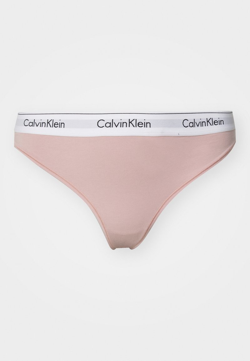 Calvin Klein Underwear MODERN PLUS THONG - Thong - subdued/beige ...