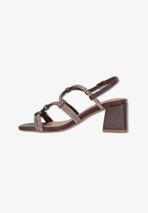 Bibi Lou, SANDALI SLINGBACK QUAIL IN PELLE ORO - Sandalen - marron