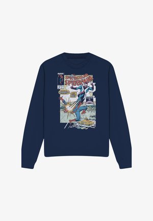 Marvel, SPIDERMAN BLASTED BY BOOMERANG COVER - Long sleeved top - dark blue