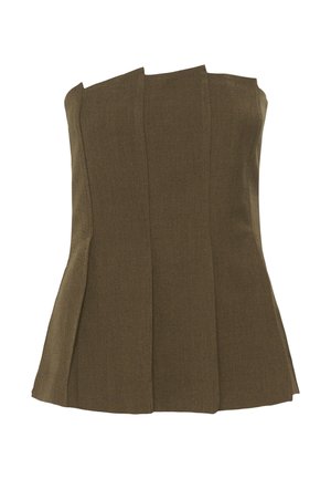 Gestuz, STACY PLEAT CORSAGE - Blouse - slate black melange