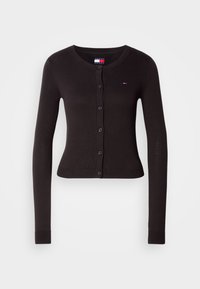 ESSENTIAL CREW NECK CARDIGAN - Kofta - black