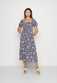 Hollister MIDI DRESS Vestido informal navy/azul