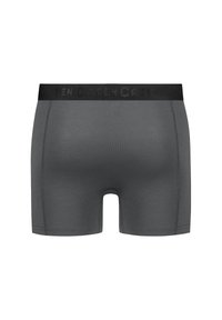 Boxers en coton gris avec une ceinture élastique noire arborant le logo "TEN CATE", texture lisse et coupe ajustée.