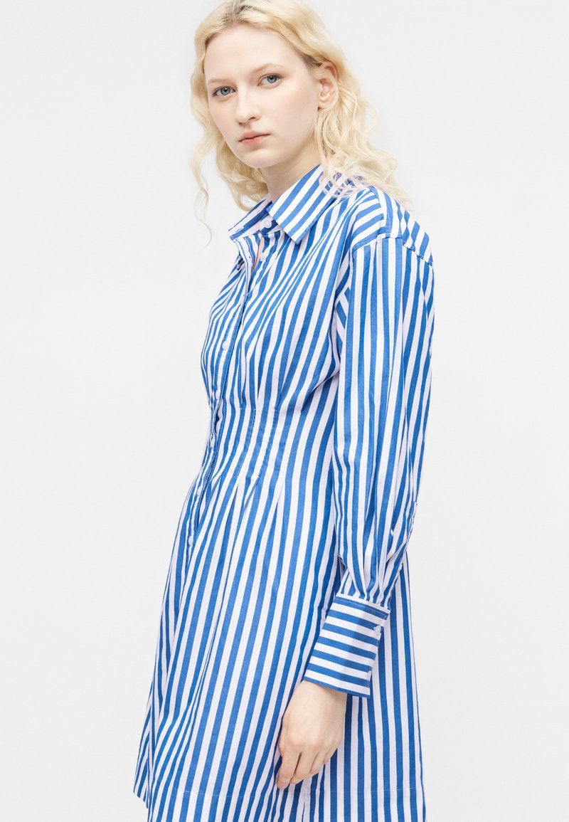 gap blue shirt dress GAP DESIGNED & CRAFTED Blue BUTTON FRONT Short SLEEVE SHIRT DRESS XS 100% COTTON
