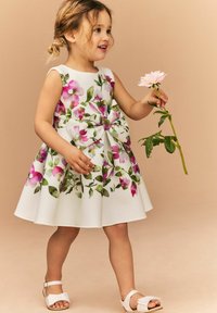 Next REGULAR FIT-SLEEVELESS FLORAL - Vestido de cóctel - ecru white