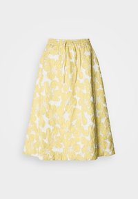 MIDI SKIRT - A-line skjørt - light yellow