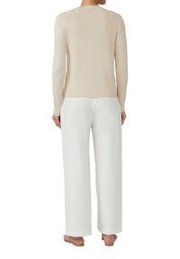s.Oliver BLACK LABEL MIT GLITZER - Strickjacke - beige