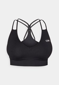 ICANIWILL DEFINE SEAMLESS V SHAPE BRA - Sports-BH-er med medium støtte - black