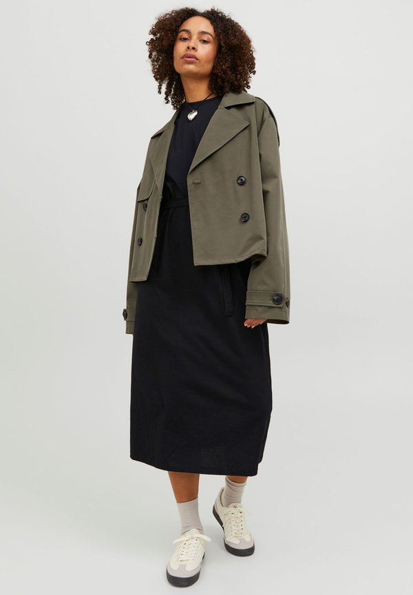 JXCARLIE SHORT TRENCHCOAT - Trenchcoat - dusty olive4