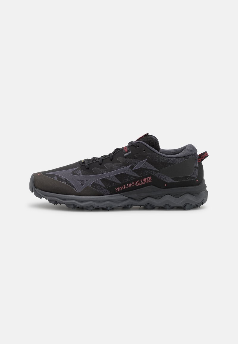 Mizuno - WAVE DAICHI 7 GTX - Laufschuh Trail - black/iron gate/garnet rose, Vergrößern