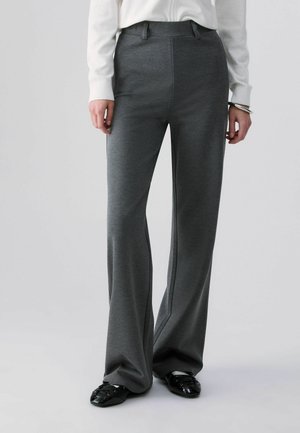 LIU JO, LIU JO REGULAR FIT TROUSERS IN PUNTO MILANO - Pantaloni - dark grey