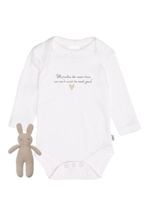 BABY-GESCHENKSET MIRACLES DO COME TRUE- WE CANT WAIT TO MEET YOU - Body - weiss-beige