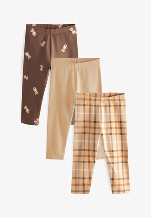 3 PACK - Leggings - Trousers - brown