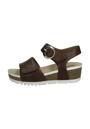 Sandales à plateforme - cognac