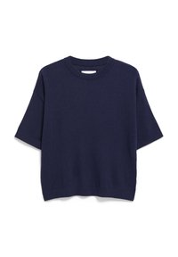 LIZAA LINO - T-Shirt basic - tinted navy