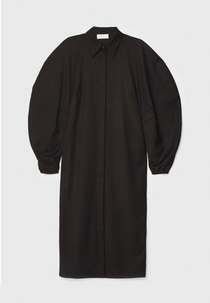 PUFF SLEEVE LONG DRESS - Tričkové šaty - black