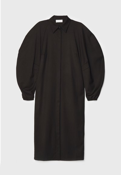 Sara Battaglia PUFF SLEEVE LONG DRESS - Shirt dress - black