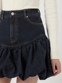 YAS YASBROOKE - Džinsinis sijonas - dark blue denim