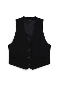 CROP TINTA UNITA - Veste sans manches - ultrablack