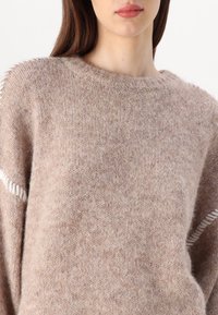 JDY JDYZOEY LIFE  ON STITCH - Strikkegenser - chateau gray