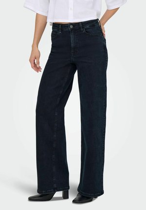 JDYFELINA-FINA HOHE TAILLE  - Široke nogavice - blue black denim