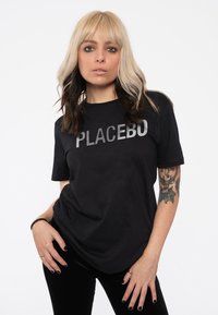 Paradiso Clothing PLACEBO GLITCH BAND LOGO - Print T-shirt - black