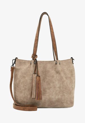 SURPRISE - Tote bag - taupe/cognac