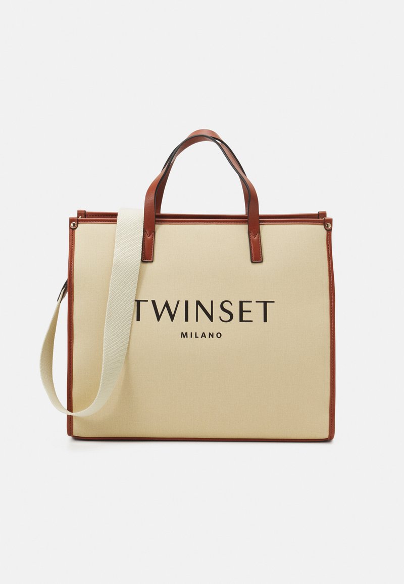 Damen Handtaschen | TWINSET LOGO LASERATO Shopping Bag cuban sand/sand - DI28579 Damen Handtaschen | TWINSET LOGO LASERATO Shopping Bag cuban sand/sand - DI28579