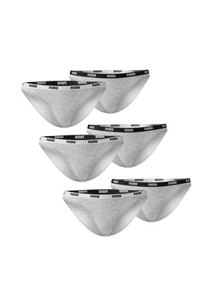 6ER PACK - Bikini-Hose - grau melange