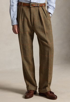 Polo Ralph Lauren, HEYWORTH GLEN PLAID SUIT TROUSER - Панталони - tan/brown/rust/teal