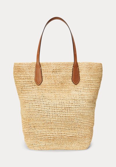 Polo Ralph Lauren BIG PONY RAFFIA LARGE TOTE - Shoppingväska - beige/cuoio