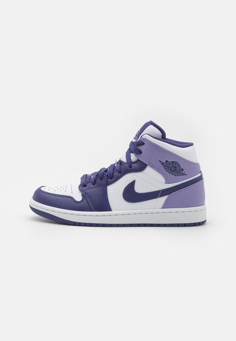 Leftair Jordan Jordan AIR JORDAN 1 MID - High-top trainers - sky j purple/white/sky j ...