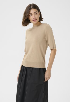 EBBA ANNEMETTE  - Basic T-shirt - tannin