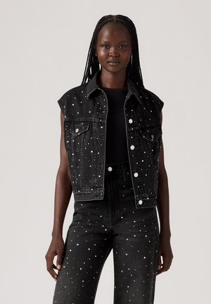 SHRUNKEN 90S VEST - Waistcoat - dazzle me smoke vest