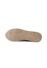 Suola della scarpa in gomma beige, con un battistrada decorato da disegni geometrici e una superficie texturizzata per una migliore aderenza.