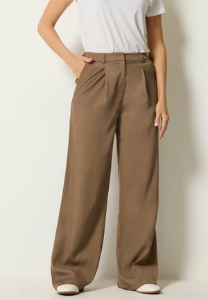 Long Tall Sally, TALL WIDE LEG TROUSERS - Pantalon classique - light brown