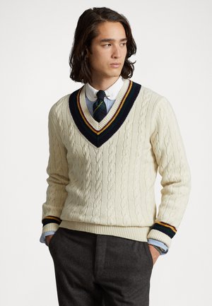 LONG SLEEVE - Stickad tröja - cream multi