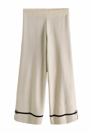 OATMEAL BOW WIDE LEG  - Püksid - oatmeal